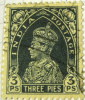 India 1937 King George VI 3p - Used - 1936-47 King George VI