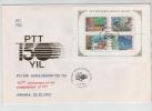 Turkey FDC 23-10-1990 150th Anniversary Of The Establishment Of PTT Mini Sheet And Cachet - FDC