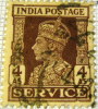 India 1939 King George VI Service 4a - Used - 1936-47 Koning George VI