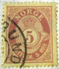 Norway 1893 Posthorn 5ore - Used - Usados