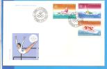 Sports, Kayaking, Canoeing, Swimming 1984. Romania FDC 1X First Day Cover - Ete 1984: Los Angeles