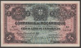 MOZAMBICO (MOZAMBIQUE) - Regional   : 5 Libras  - Cancelado - 1934 - R30 - VF+ - Mozambique
