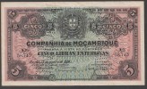 MOZAMBICO (MOZAMBIQUE) - Regional   : 5 Libras  - Cancelado - 1934 - R30 - VF+ - Mozambico