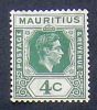 Mauritius 1938 Definitives SG 254b 4c. Green  MM * - Mauritius (...-1967)