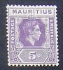 Mauritius 1938 Definitives SG 255a 5c. Violet   MM * - Mauricio (...-1967)