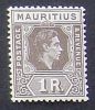 Mauritius 1938 Definitives SG 260 1r. Grey-brown MM * #2 - Maurice (...-1967)