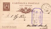 1888  Lettera Con Annullo Offida Ascoli - Interi Postali