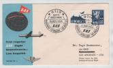 Norway SAS First Flight Copenhagen - Greenland - Los Angeles 15-11-1954 - Storia Postale