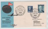 Norway SAS First Flight Copenhagen - Greenland - Los Angeles 15-11-1954 - Storia Postale