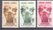 1952. Spain Sahara, Ostrich, 3v, Mint/** - Autruches