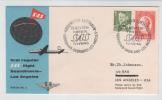 Denmark First SAS Flight Copenhagen - Greenland - Los Angeles 15-11-1954 - Lettres & Documents