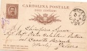 1881 Cartolina Con Annullo Ascoli Piceno - Postwaardestukken