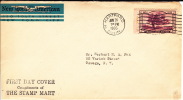 1935 Connectict Centennial  Sc 772 New York Éamerican Corner Card / Stamp Mart Cachet - Frront Only - 1851-1940