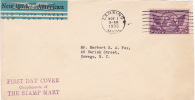 1935 Michigan Centennial Sc 775 New York American Corner Card / Stamp Mart Cachet - Front Only - 1851-1940