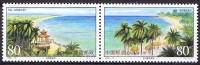 China 2000 Yvert 3834 / 35, Landscapes Of Sea Coast, Joint Issue With Cuba, MNH - Unused Stamps