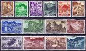 Liechtenstein 1937-8 Satz Landschaftsbilder Schlösser Zu#126-139 Gestempelt - Used Stamps