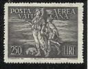 CITTÀ DEL VATICANO VATIKAN VATICAN CITY 1948 POSTA AEREA AIR MAIL TOBIA ARCANGELO E TOBIOLO LIRE 250 MNH - Luftpost