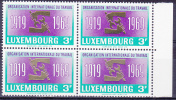 LUXEMBURG - Michel - 1969 - Nr 792 (Blok Van 4/Bloc De Quatre) - MNH** - Nuevos