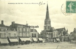 Delcampe - Place De La République  Eglise Tabac Salon Coiffure Confection Tailleur Chemiserie Café - Mirebeau