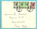 458+460+462 Op Brief Met Stempel GENT Naar CONGO BELGE  (verminderd Tarief Voor Congo Belge = 1.50fr) - Lettres & Documents