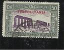 TRIPOLITANIA 1930 MILIZIA III 50c + 10c TIMBRATA - Tripolitania