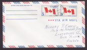 Canada Airmail Deluxe MAHONE BAY 1965 Cover To LUNENBURG COY Nova Scotia Flag Stamp Pair - Luchtpost