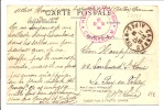 CARTE EN FM TÀD CANNES 1914 ET CACHET DE L'HOPITAL N° 58bis À L'HÔTEL GALLIA - Croix Rouge