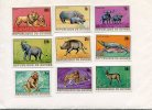 Republique De Guinee 1968.9v.MNH**.Serie Complete.Wildlife.Crocodile.Elephant.Monkey.Hippopotamus.Lion. Wild Cat. New! - Selvaggina