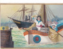 Rare Chromo SUCHARD, N° 24 / B, Thèmes: Enfants, Bateau - Suchard