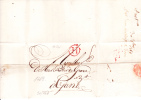 26/463   VOORLOPER VAN AMSTERDAM NAAR GAND 1769   H IN RODE CIRKEL - ...-1852 Préphilatélie