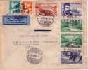 SUISSE-ZURICH LUFTPOST 19-4-1932 POUR LYON - CACHET EN PASSE DE GENEVE POSTE AERIENNE 20-4-1932 SUPERBE AFFRANCHISSEMENT - Eerste Vluchten