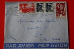 1950 LETTRE MARACKECH MAROC EX PROTECTORAT FRANCAIS  AFFRANCHISSEMENT MULTIPLE P/PAU FRANCE > OMEC MANUEL  PAR AVION - Lettres & Documents