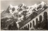 20381   Svizzera,  Murrenbahn  Mit  Eiger,  Monch U. Jungfrau,  VG  1937 - Mürren