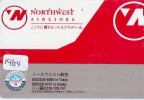 Télécarte Japon * AVION (1464) NORTHWEST AIRLINES * AIRPORT * AIRPLANE *  PHONECARD * JAPAN * FLUGZEUG - Avions