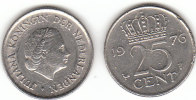 PIECE PAYS BAS    25  Cent  Lot De 2  1976 Et 1962 - 1948-1980: Juliana