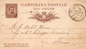 1883  CARTOLINA CON ANNULLO FERMO - Postwaardestukken