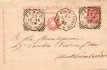 1895 CARTOLINA CON ANNULLO FERMO - Postwaardestukken