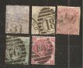 GreatBritain1870-1887:Lot  Of 5used Cat.Value 300Euros+ - Used Stamps