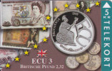 Denmark, TP 093, Ecu Series - England, Coins, Notes, Flag, Only 1500 Issued. - Danimarca