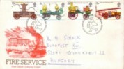 Great Britain, 1974- 200 Years Fire Service,     Circulated  FDC - 1971-1980 Em. Décimales