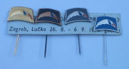 WORLD PARACHUTING CHAMPIONSHIPS 1978. - Set Of 4. Pins * Parachutisme Parachutting Parachute Paracaidismo Paracadutismo - Parachutting