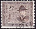 Liechtenstein 1953 Internationale Pfadfinderkonferenz Lord Baden-Powell 20 Rp. Dunkelsiena Mi 316 - Used Stamps