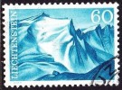 Liechtenstein 1959 Landschaften Naafkopf Falkniskette 60 Rp Kobaltblau Mi 385 - Gebraucht