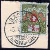 Schweiz Portofreiheit 1915-01-03 Zu#4A Kl#639 Auf Briefstück Israelitischer Frauenferein (nur 2590 Marken Zugeteilt) - Portofreiheit