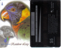 Singapore-sin-104e-(juron G  Bird Park)-rainbow Lory-(1997)-$5-used Card+1 Card Prepiad Free - Perroquets