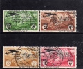 TRIPOLITANIA 1934 POSTA AEREA AIR MAIL VOLO ROMA-BUENOS AIRES FLIGHT SERIE COMPLETA COMPLETE SET USATA USED OBLITERE' - Tripolitaine