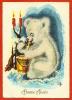 CPM Bonne Année 1970 OURSON Avec De Vrais "faux Poils" ° Photochrom 50713 ° Ours Bougies - Bears