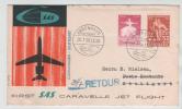 Denmark First SAS Flight Copenhagen - Stuttgart - 20-7-1959 - Lettres & Documents