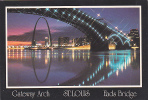 Gateway Arch & Eads Bridge, Sunset On The Mississippi River, Saint Louis, Missouri - St Louis – Missouri