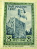 San Marino 1942 Restoration Of The Italian Flag To Arbe 25c - Unused - Ongebruikt